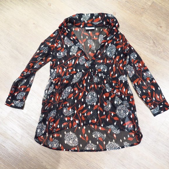 Sheer Black Patterned Tunic Top - Picture 8 of 8